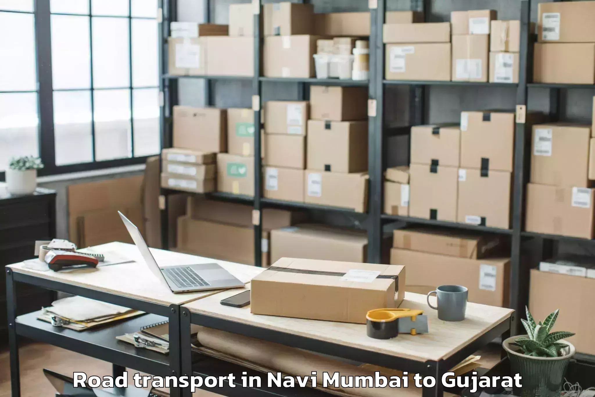 Reliable Navi Mumbai to Gls University Ahmedabad Road Transport